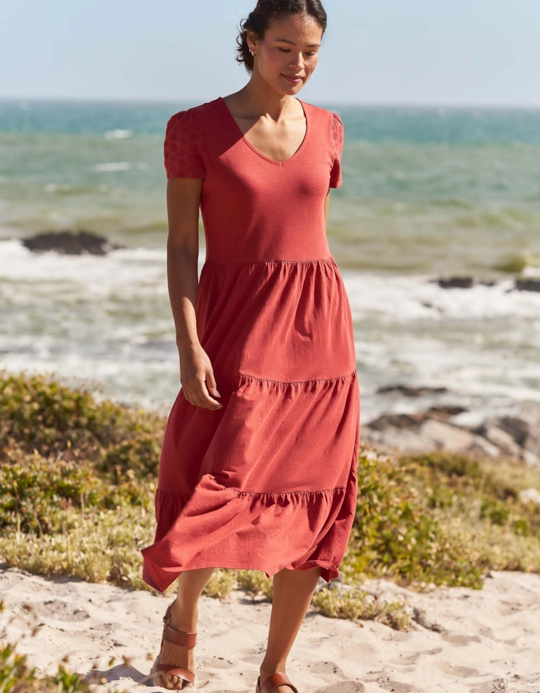 Mountain Warehouse Womens/Ladies Malaga Tiered Broderie Sleeve Dress