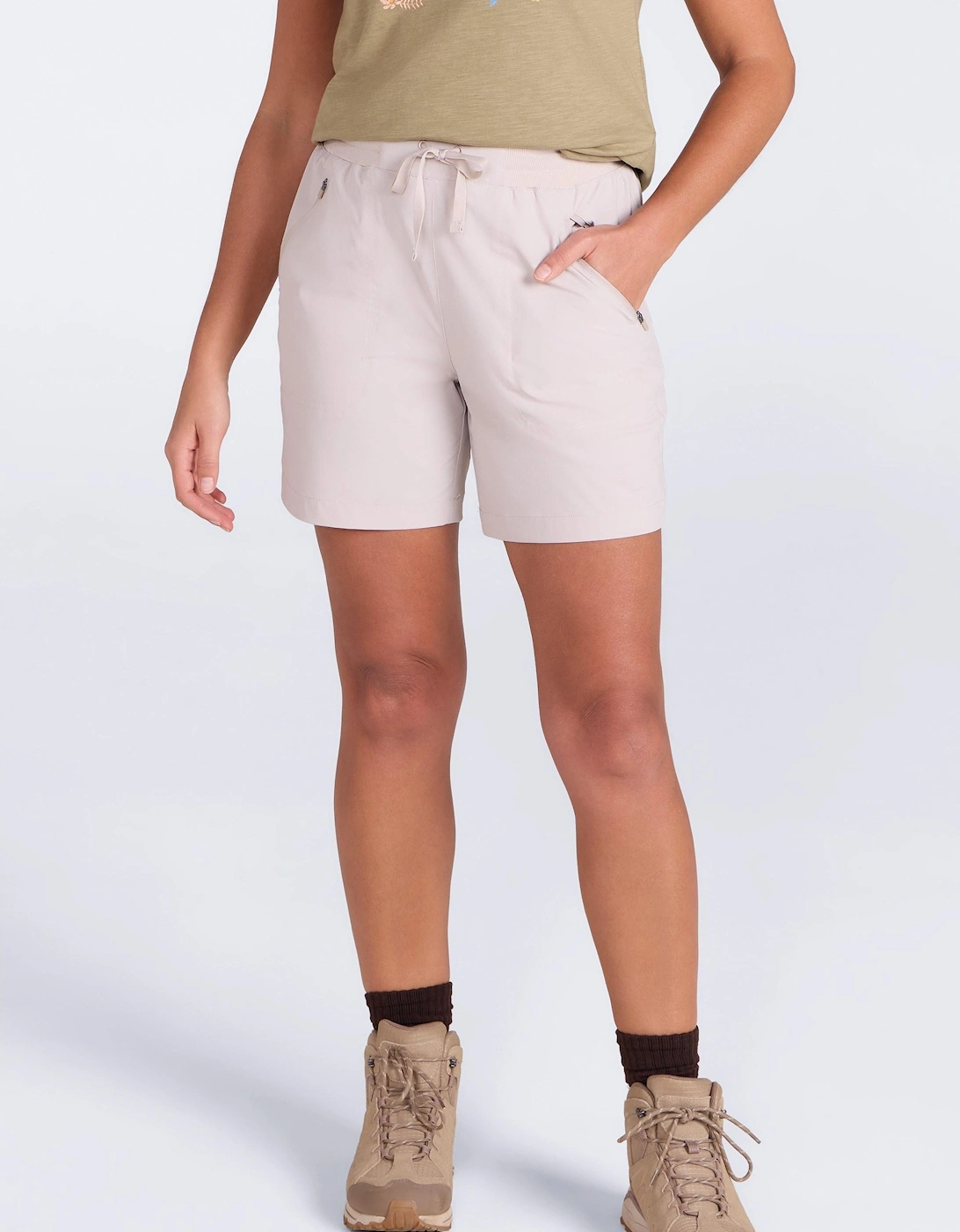 Mountain Warehouse Women's Cream / Explorer Shorts - Size: 18 Uk