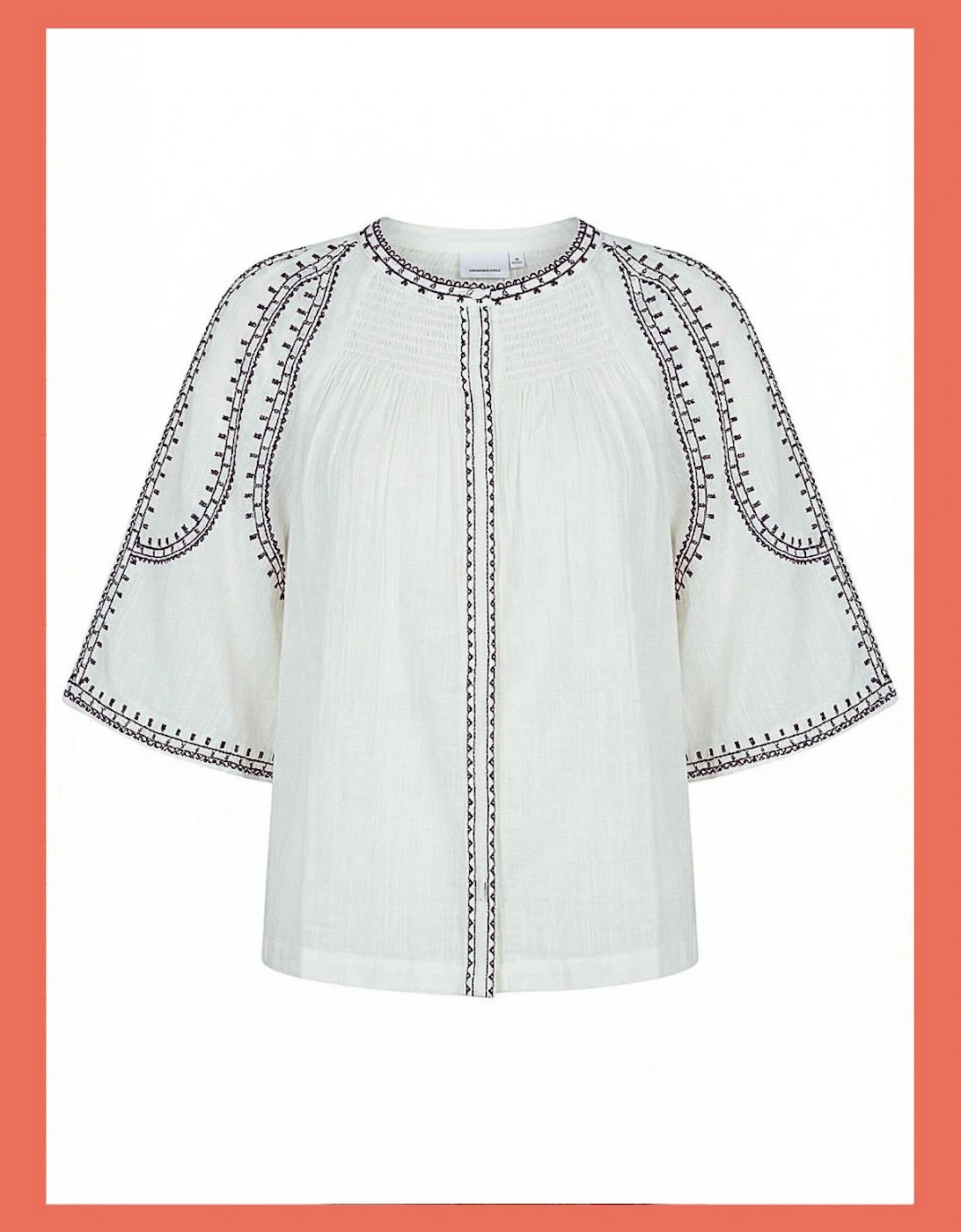 INDI&COLD Embroidered Blouse in White