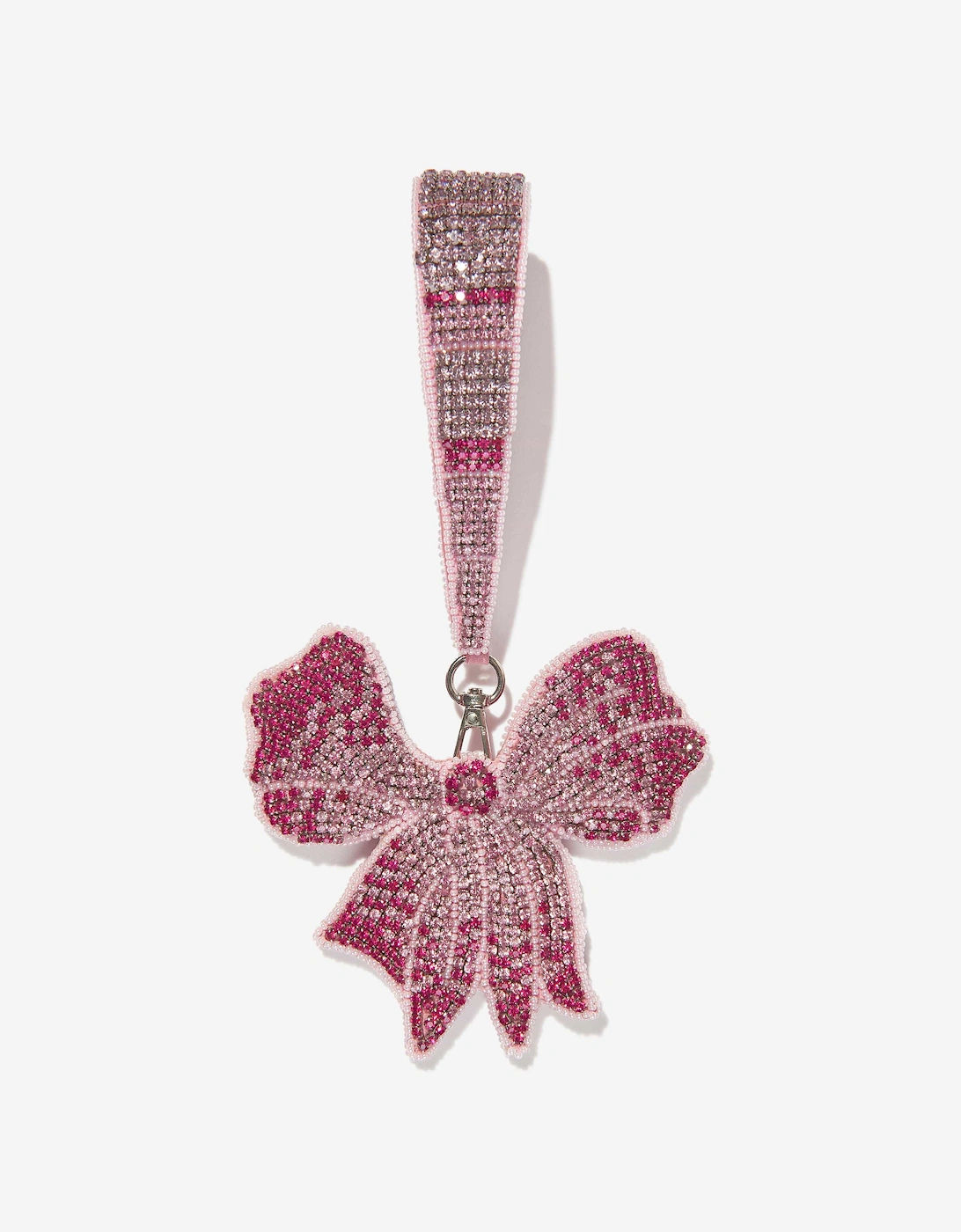 Maison Ava Girls Crystal Embellished Bow Bag in Silver
