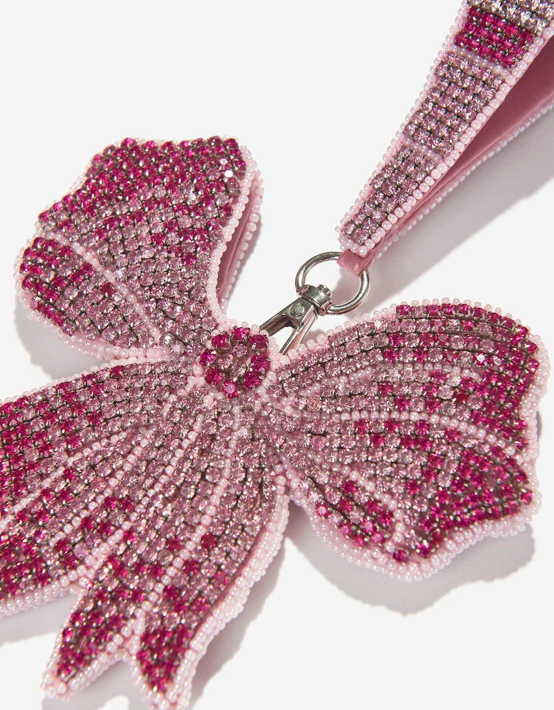 Maison Ava Girls Crystal Embellished Bow Bag in Silver
