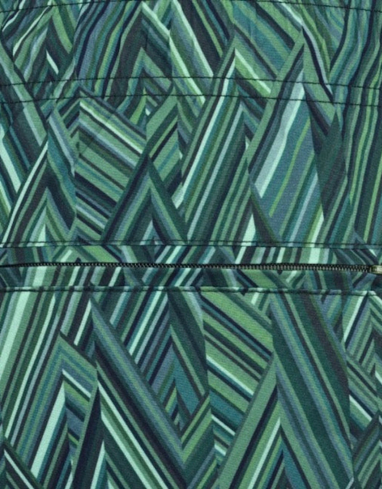 Boys Green Zig Zag Swim Shorts