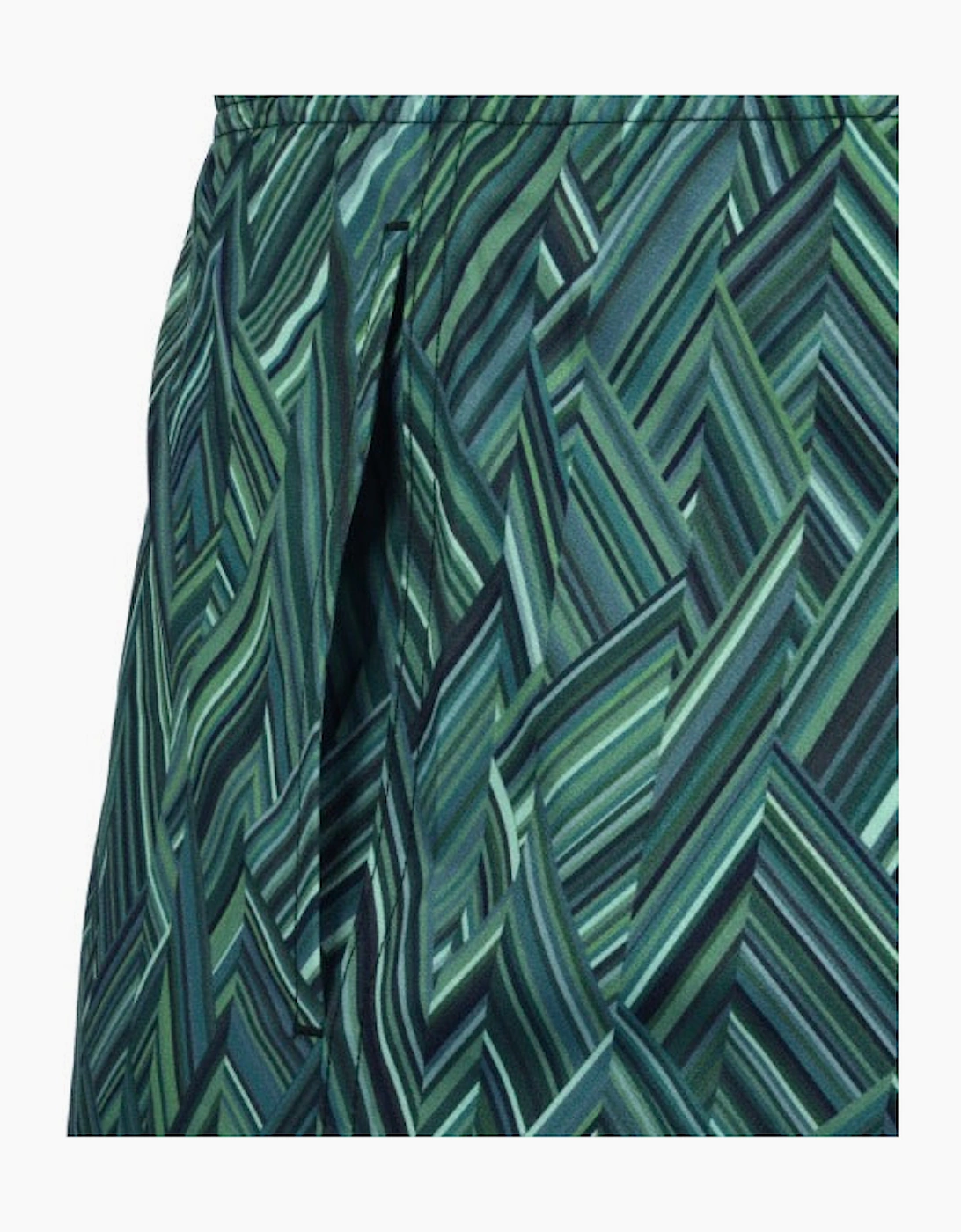 Boys Green Zig Zag Swim Shorts