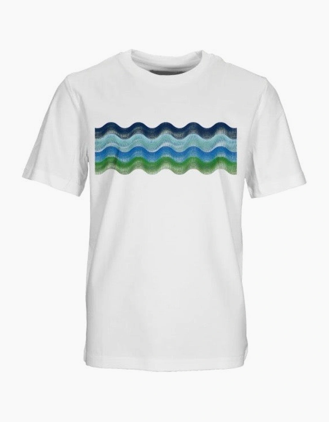 Boys White Blue Green Wave Top, 4 of 3