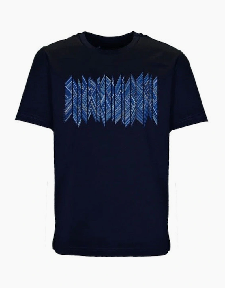 Boys Navy Blue Zig Zag Top