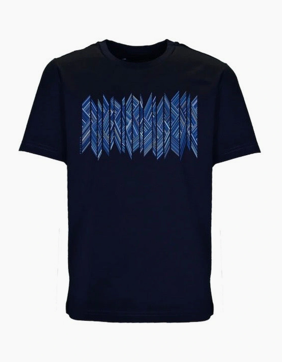 Boys Navy Blue Zig Zag Top, 3 of 2