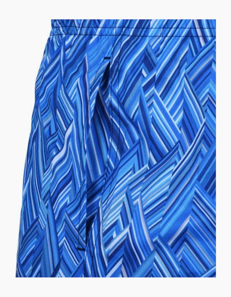 Boys Blue Zig Zag Swim Shorts