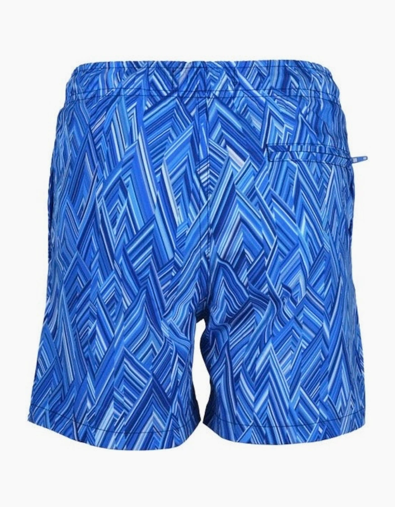 Boys Blue Zig Zag Swim Shorts