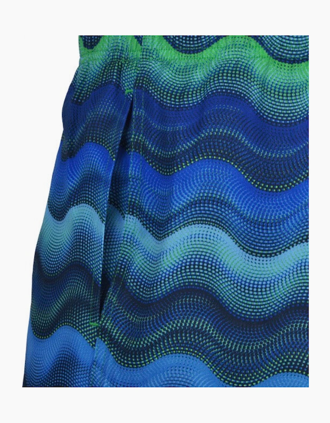 Boys Blue Green Wave Swim Shorts
