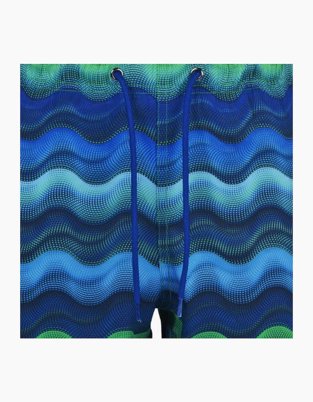Boys Blue Green Wave Swim Shorts