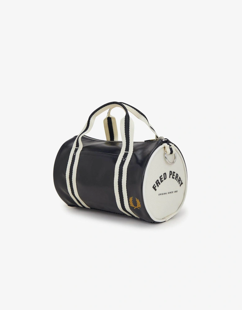 Fred Perry Classic Mini Barrel Bag - Black/Ecru D57