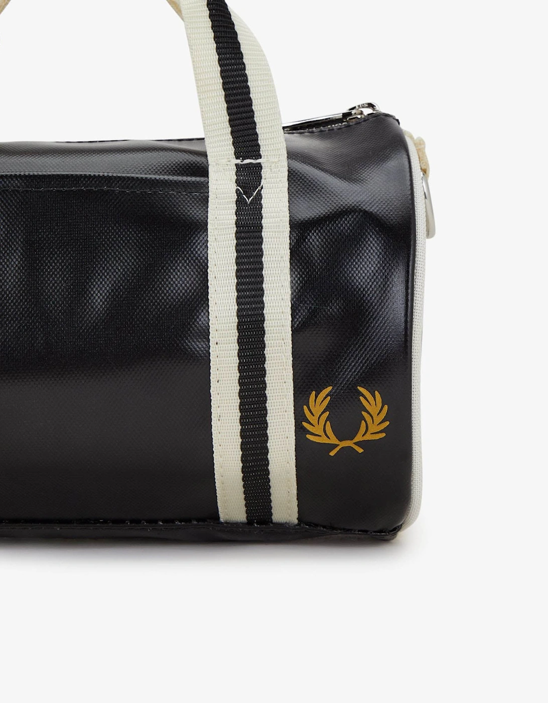 Fred Perry Classic Mini Barrel Bag - Black/Ecru D57