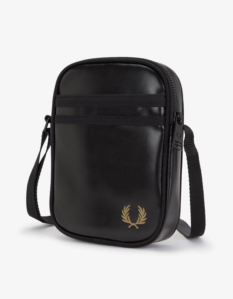 Fred Perry Mens Tonal Classic Small Side Bag - Black/Gold 774