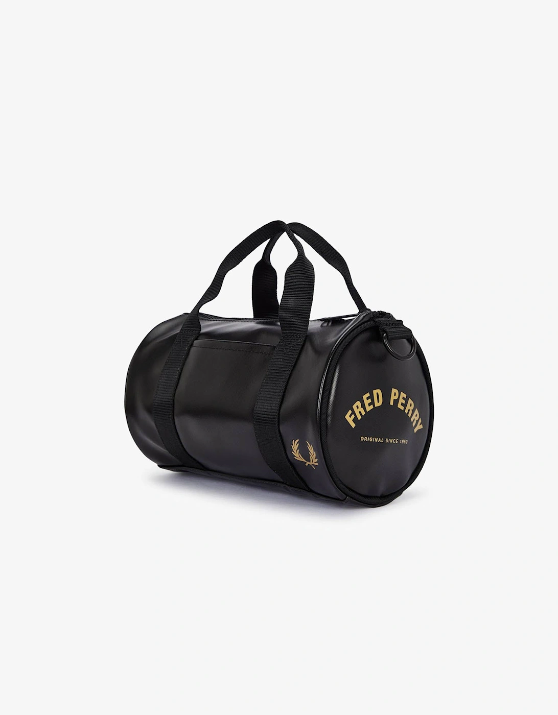 Fred Perry Tonal Classic Mini Barrel Bag - Black/Gold 774, 4 of 3