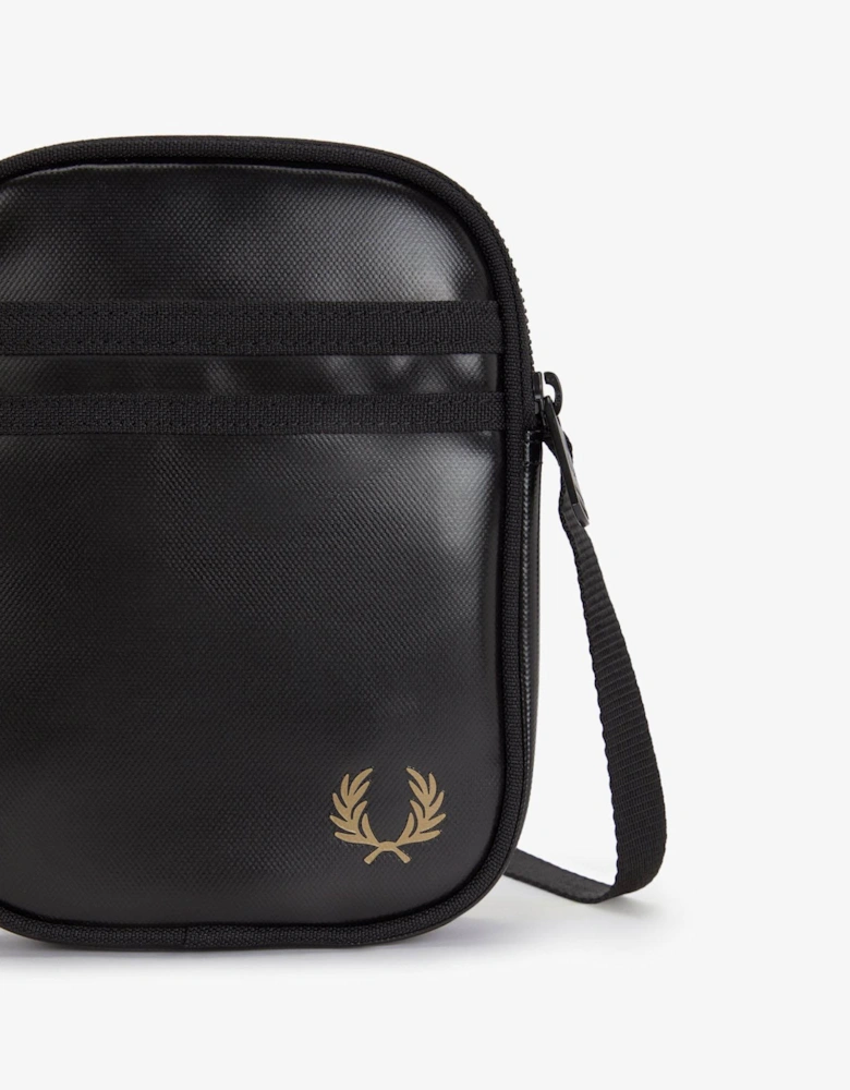 Fred Perry Mens Tonal Classic Small Side Bag - Black/Gold 774