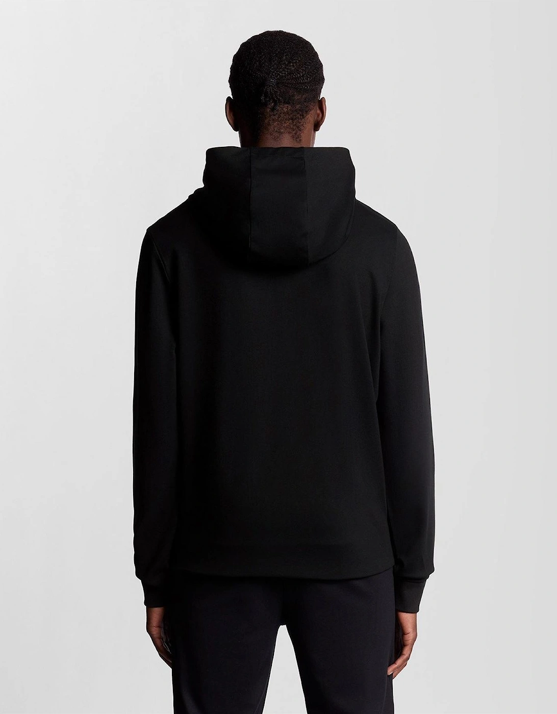 Solid Patterned Hooded Ribbed Cuff Full Zipper Jacket