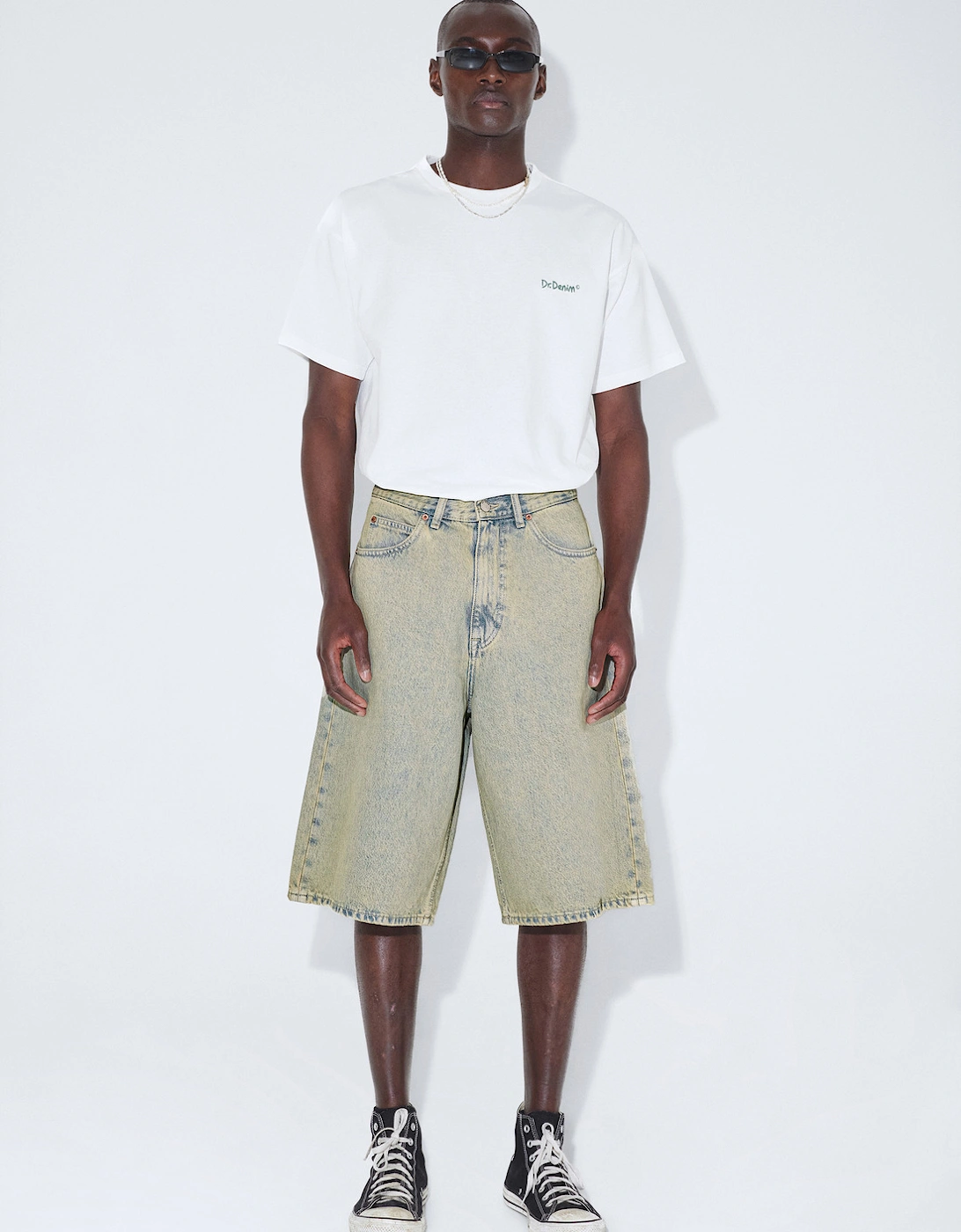 Omar Denim Shorts - Stream Light Sand