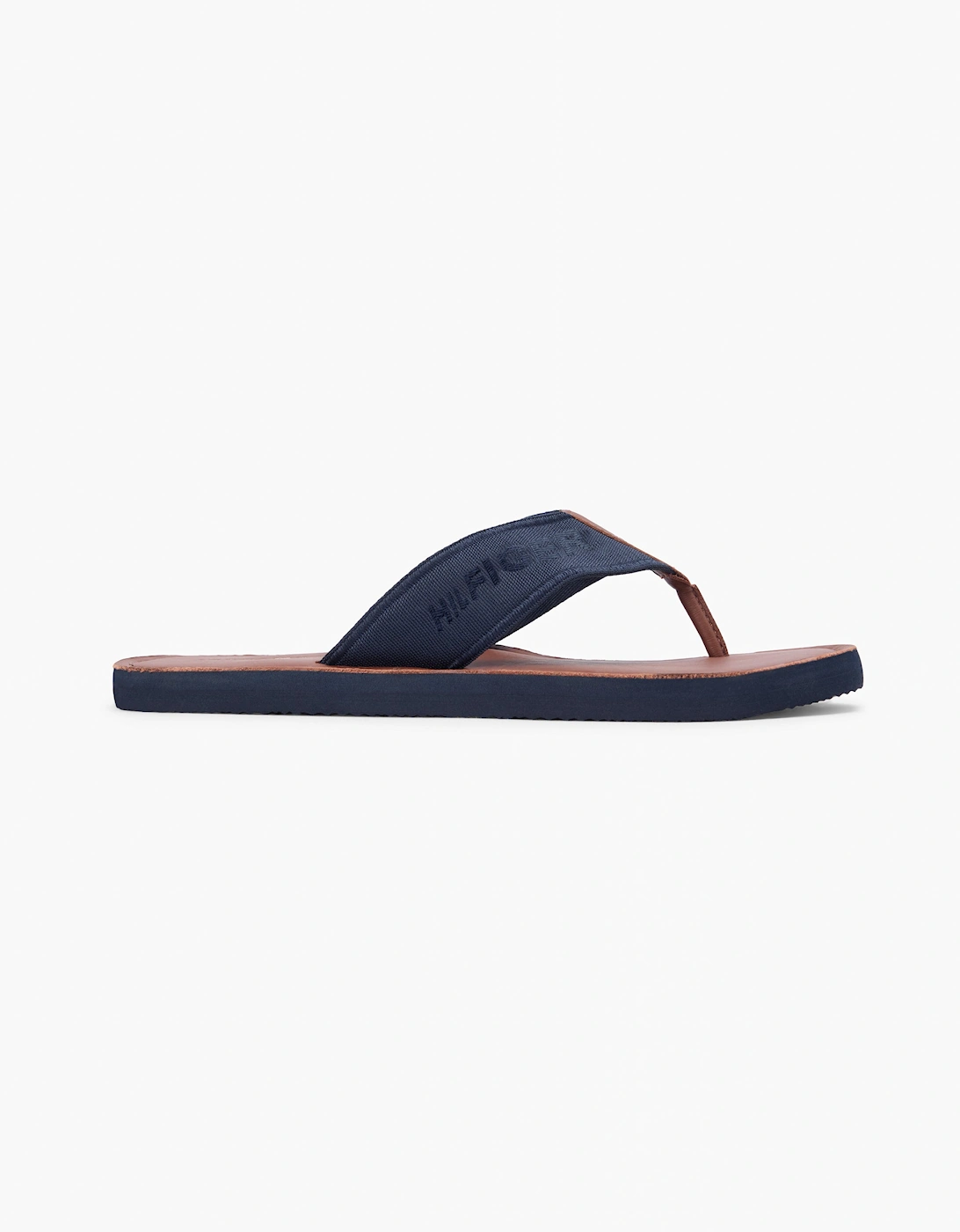 Tommy Hilfiger Leather Hilfiger Mens Beach Sandal - Desert Sky
