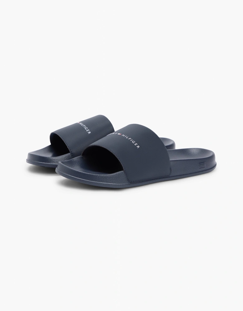 Tommy Hilfiger Core TH Mens Pool Sliders - Desert Sky