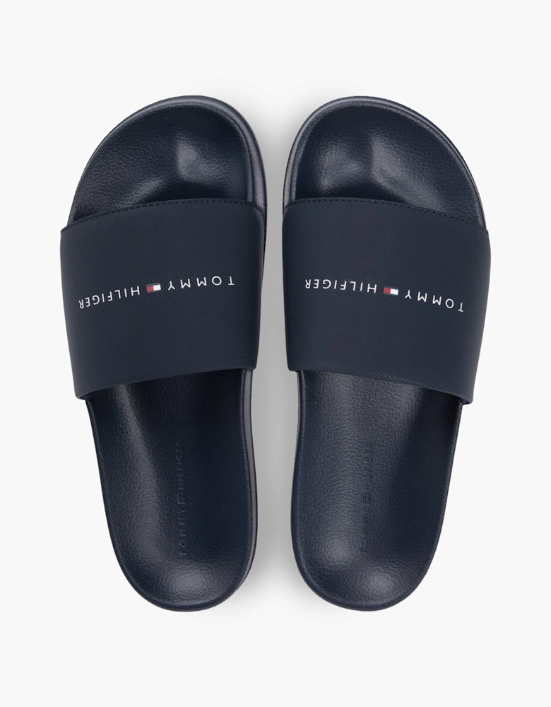 Tommy Hilfiger Core TH Mens Pool Sliders - Desert Sky