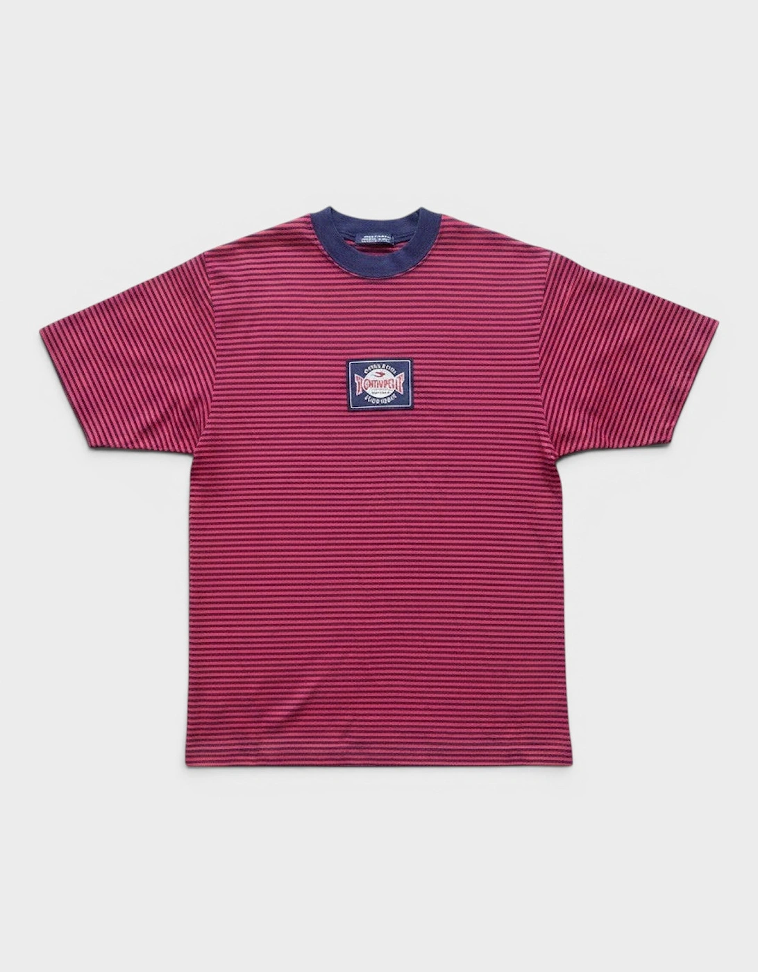 Classic Striped Logo T-Shirt Dark Red Navy