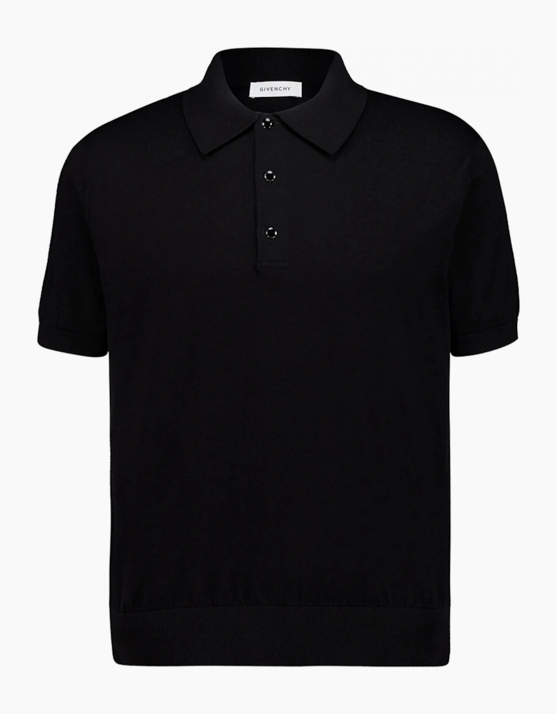 Knitted Polo Shirt Black