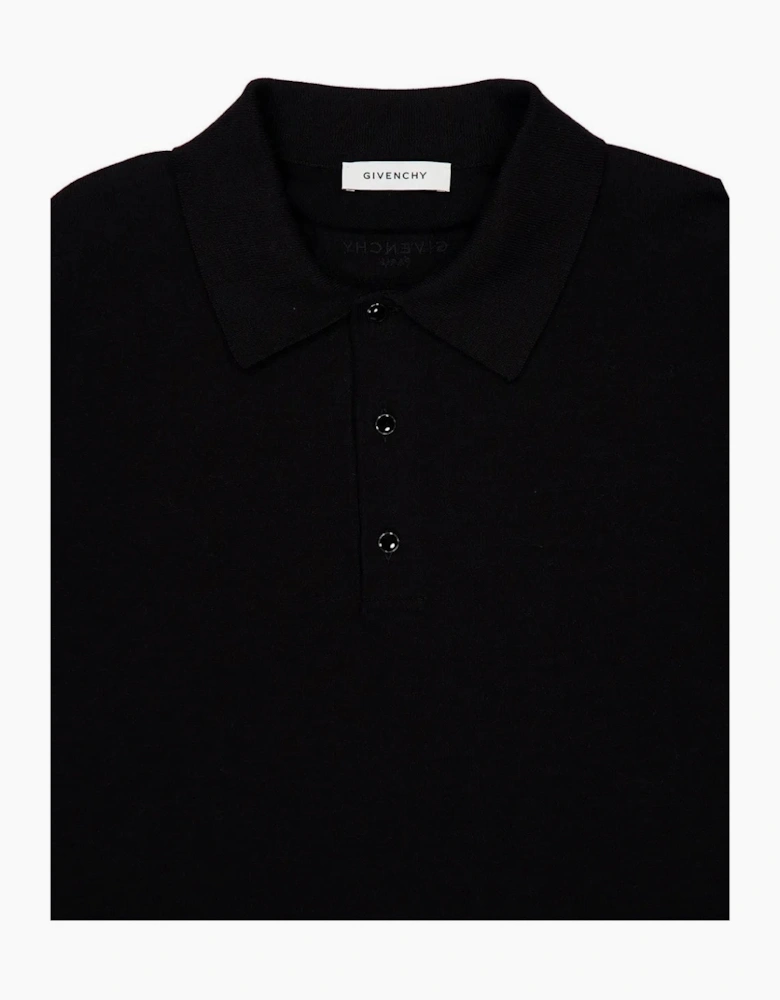 Knitted Polo Shirt Black