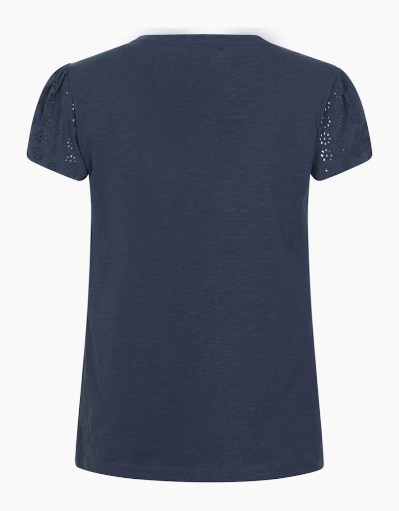 Mountain Warehouse Womens/Ladies Malaga Broderie Sleeve T-Shirt