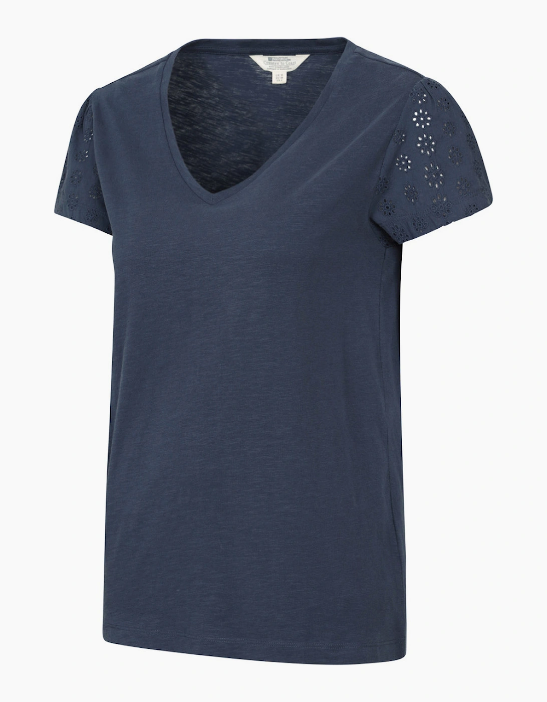 Mountain Warehouse Womens/Ladies Malaga Broderie Sleeve T-Shirt, 5 of 4