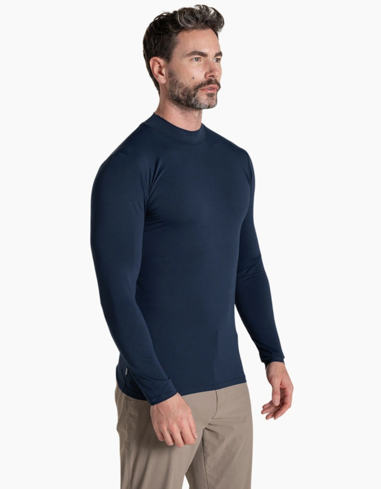 Craghoppers Mens Mock Neck Long-Sleeved Golf Top