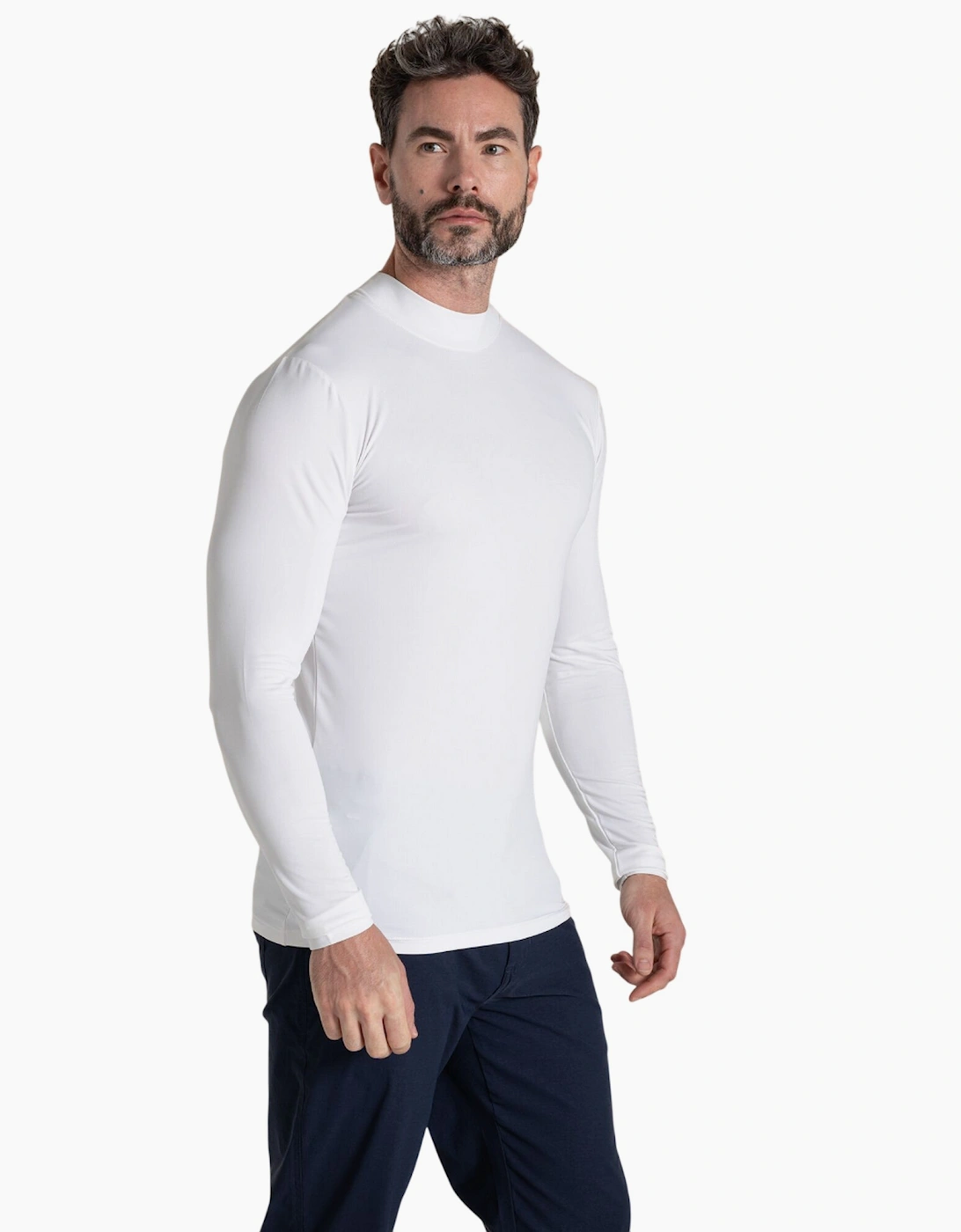 Craghoppers Mens Mock Neck Long-Sleeved Golf Top
