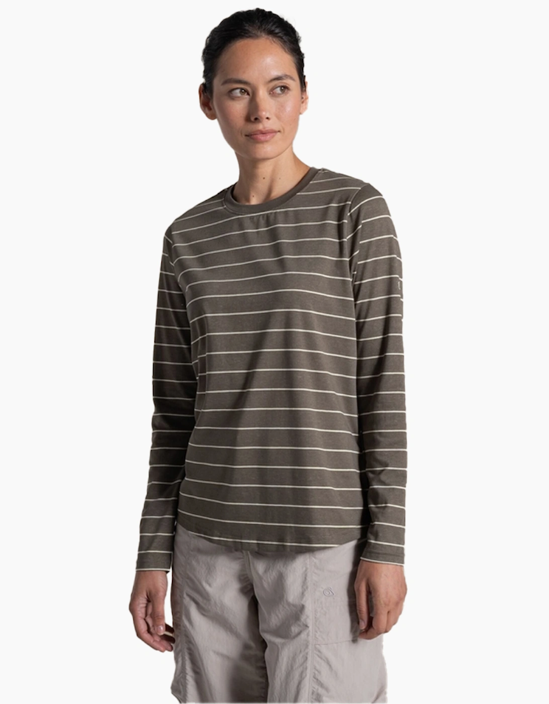 Craghoppers Womens/Ladies Akona Striped Nosilife Long-Sleeved T-Shirt