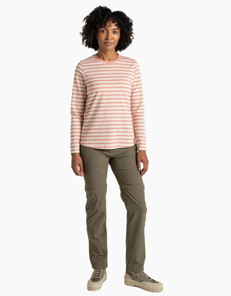 Craghoppers Womens/Ladies Akona Striped Nosilife Long-Sleeved T-Shirt