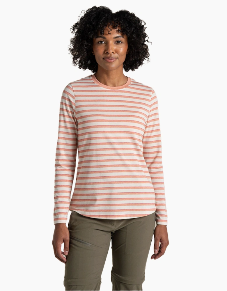 Craghoppers Womens/Ladies Akona Striped Nosilife Long-Sleeved T-Shirt