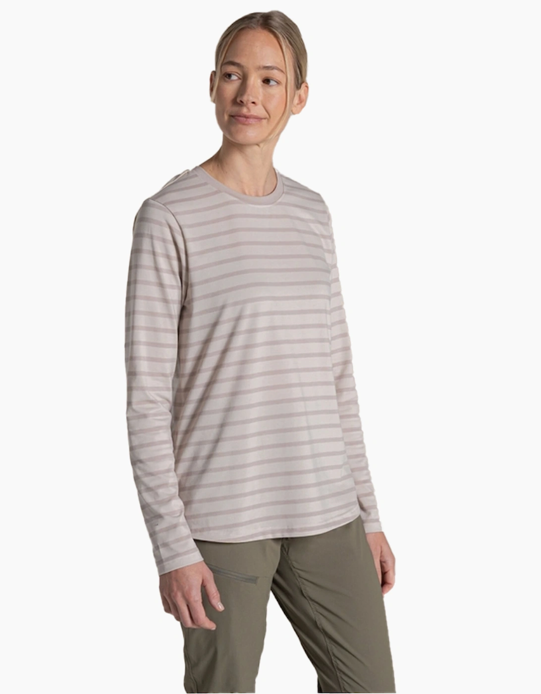 Craghoppers Womens/Ladies Akona Striped Nosilife Long-Sleeved T-Shirt