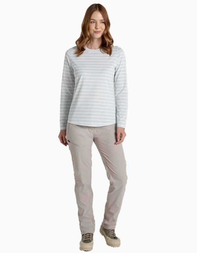Craghoppers Womens/Ladies Akona Striped Nosilife Long-Sleeved T-Shirt