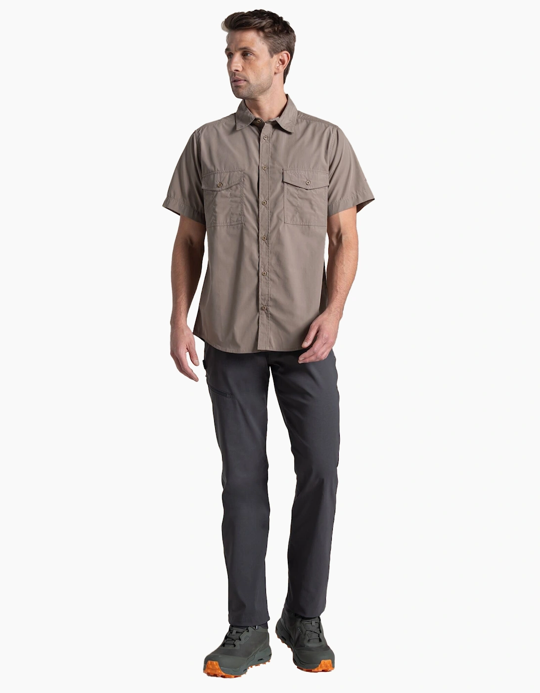 Craghoppers Men's Blue/Grey Kiwi Ii Short-Sleeved Shirt - Size Xxl