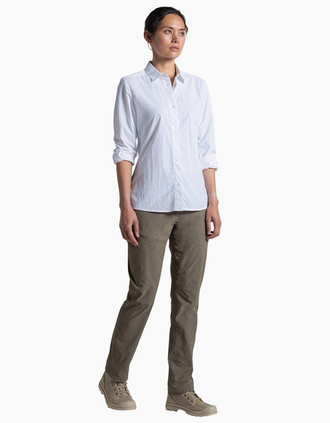 Craghoppers Women's White / Alma Nosilife Long-Sleeved Shirt - Size 10