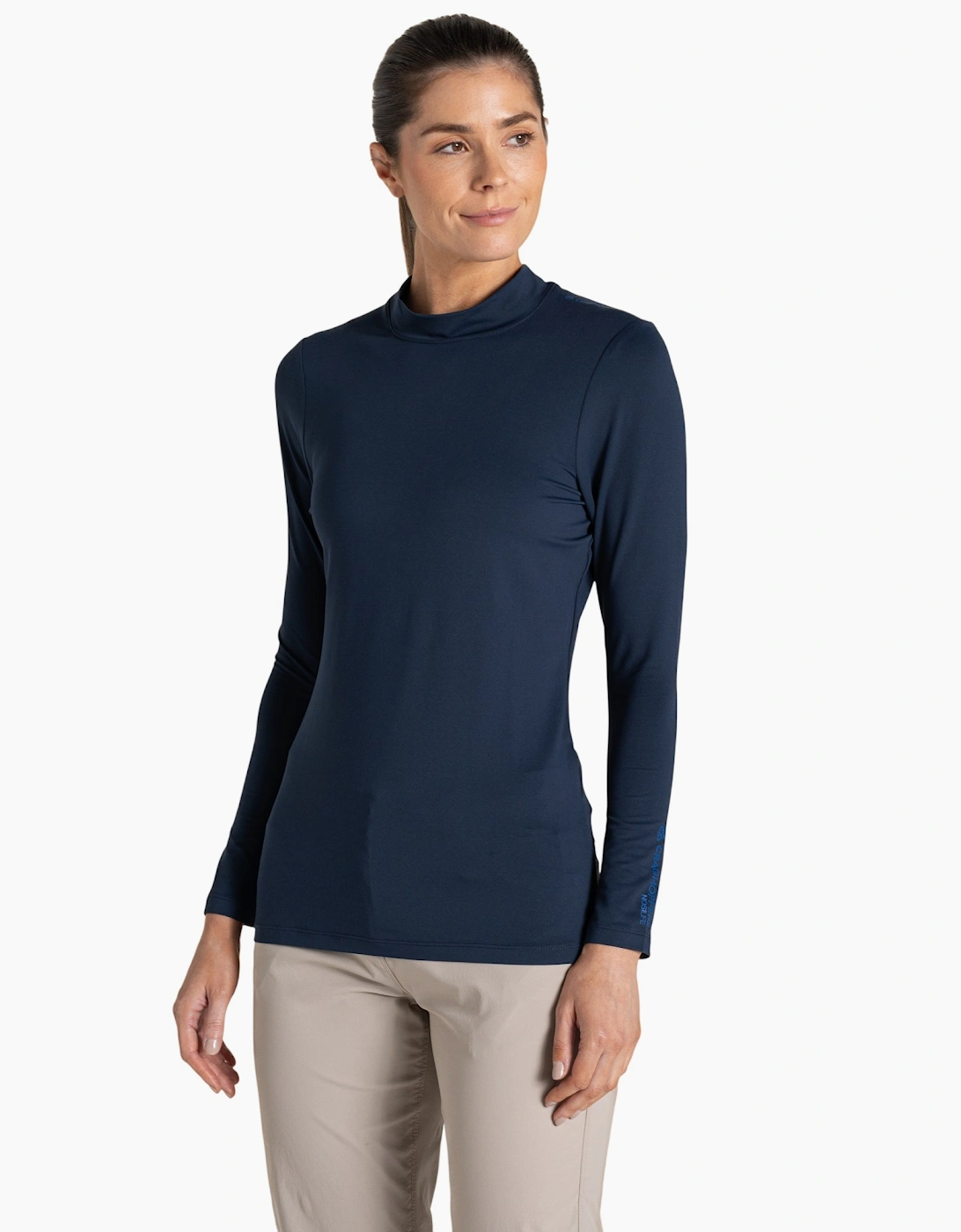 Craghoppers Womens/Ladies Nosilife Mock Neck Long-Sleeved Golf T-Shirt