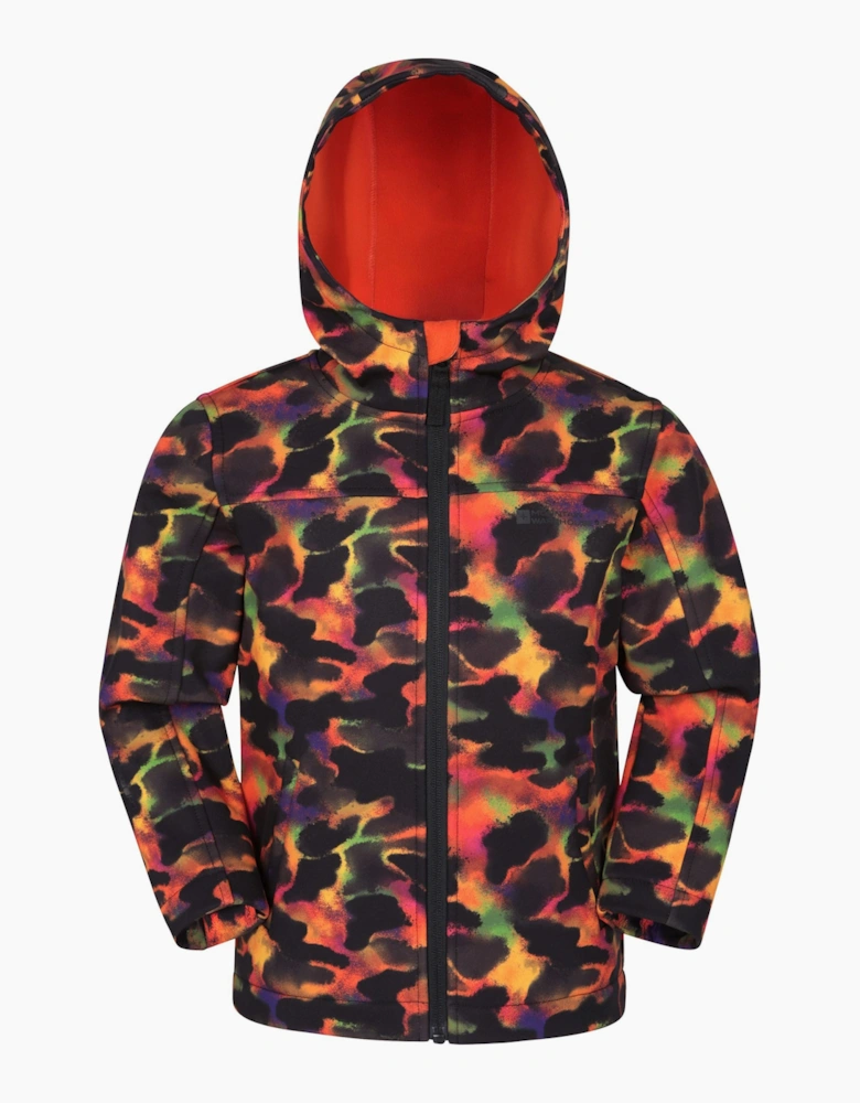 Mountain Warehouse Childrens/Kids Exodus II Animal Print Water Resistant Soft Shell Jacket