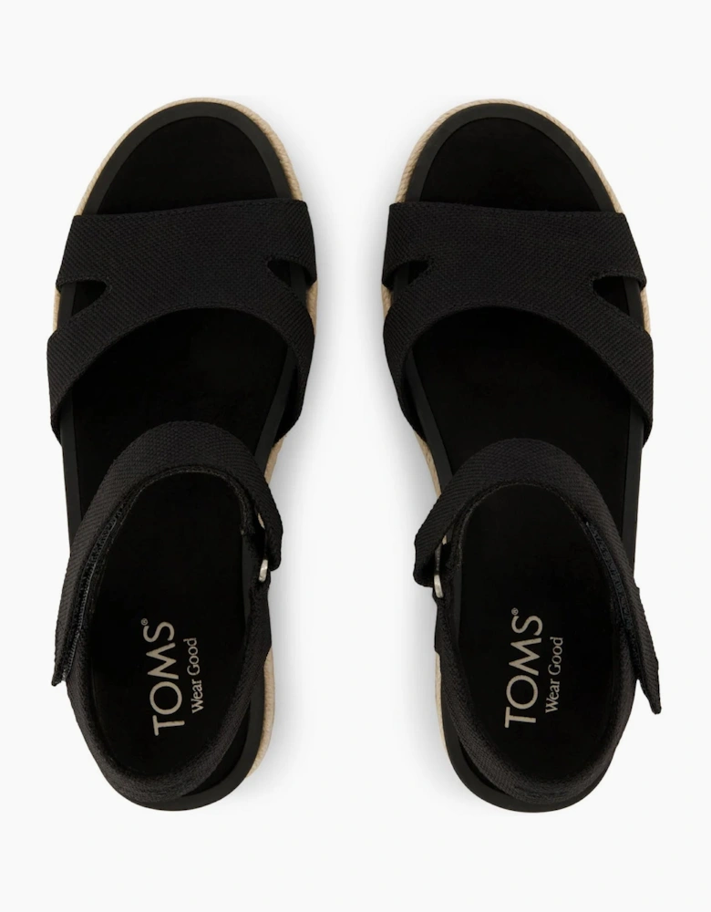 TOMS ALANA Womens Ankle Strap Sandals Black