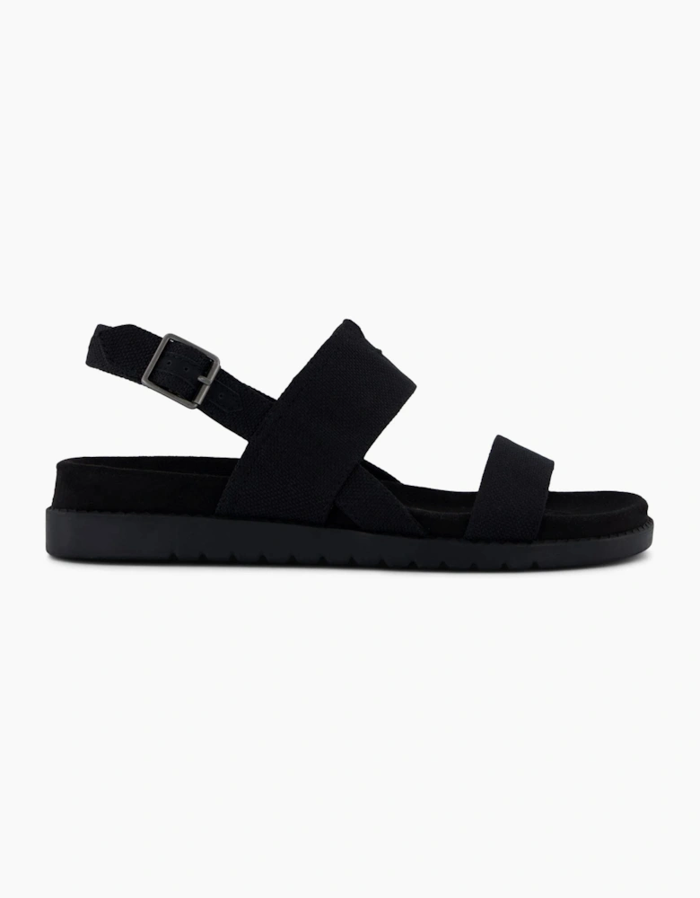 TOMS MARIN Womens Cross Strap Sandals Black