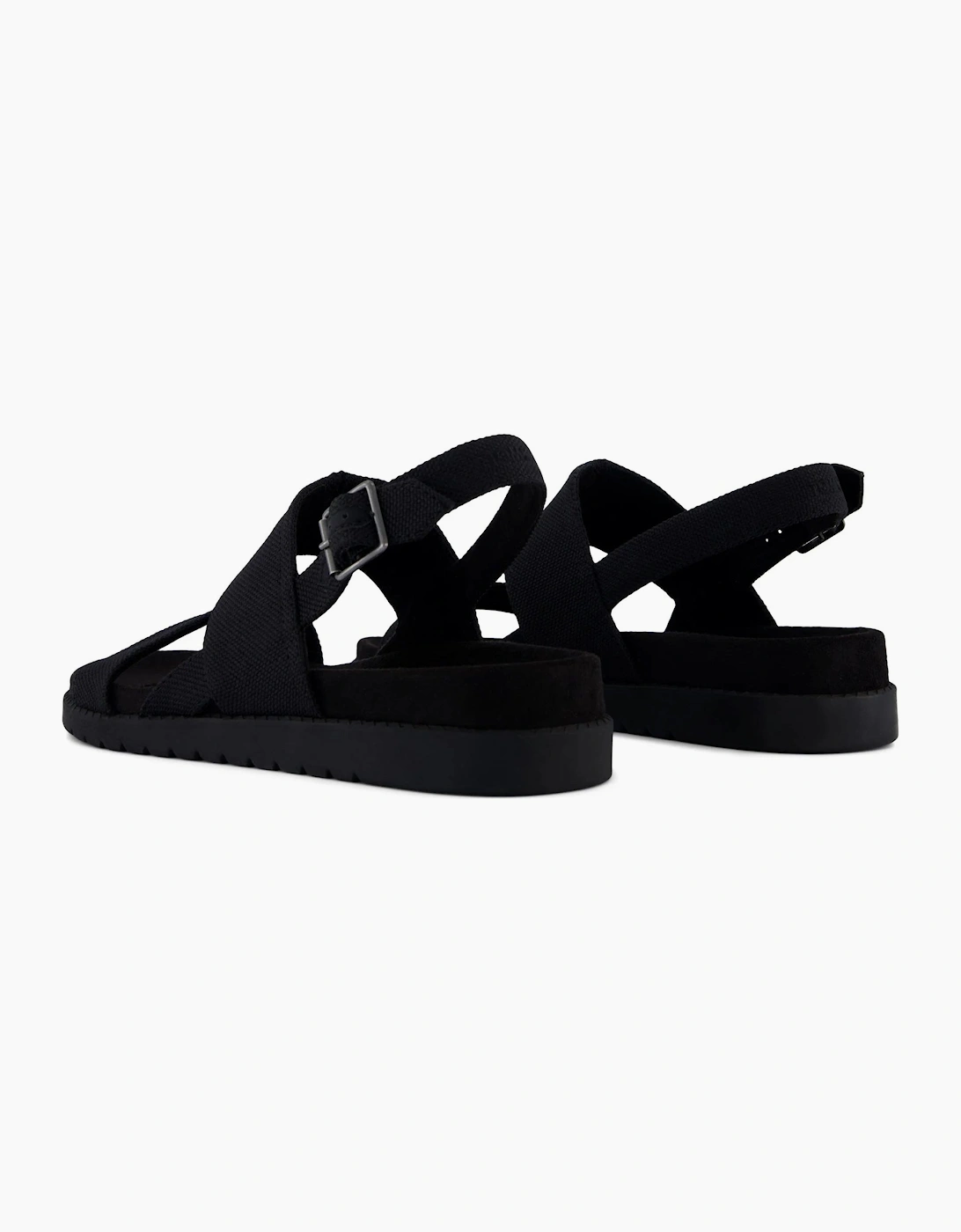 TOMS MARIN Womens Cross Strap Sandals Black