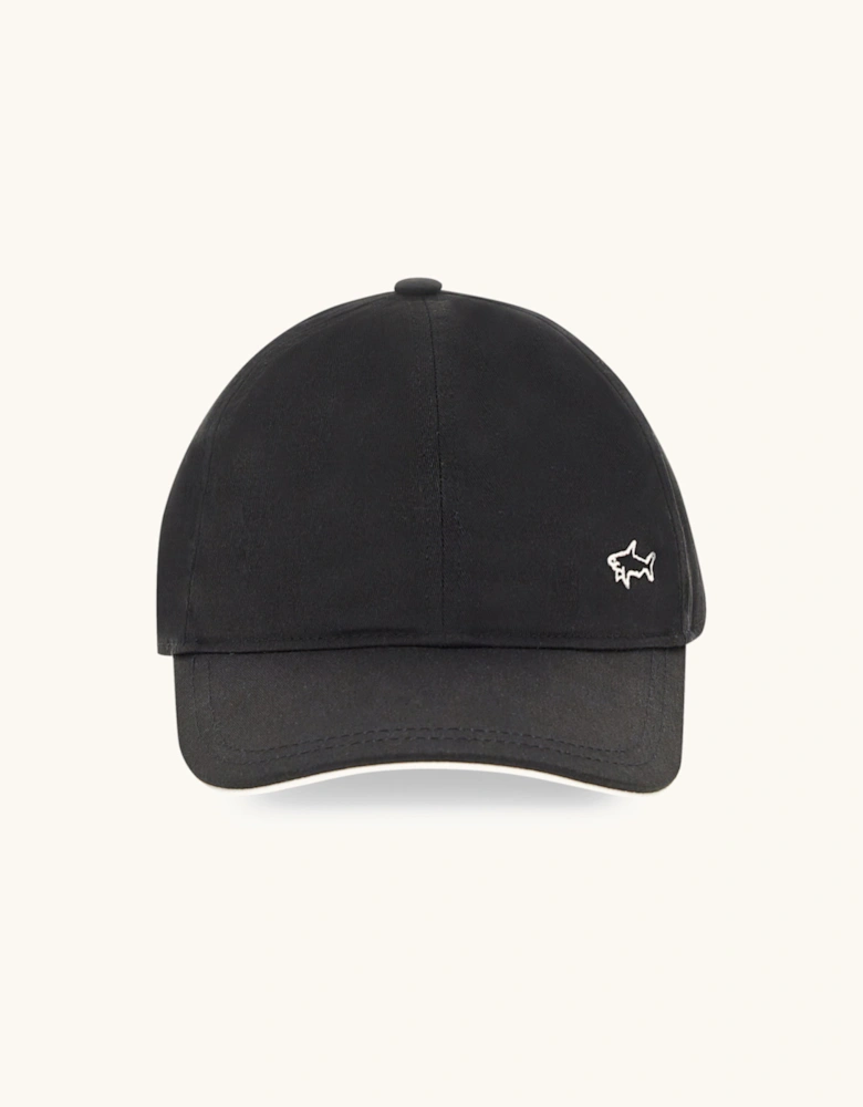 Paul & Shark Shark Badge Cap 011 Black