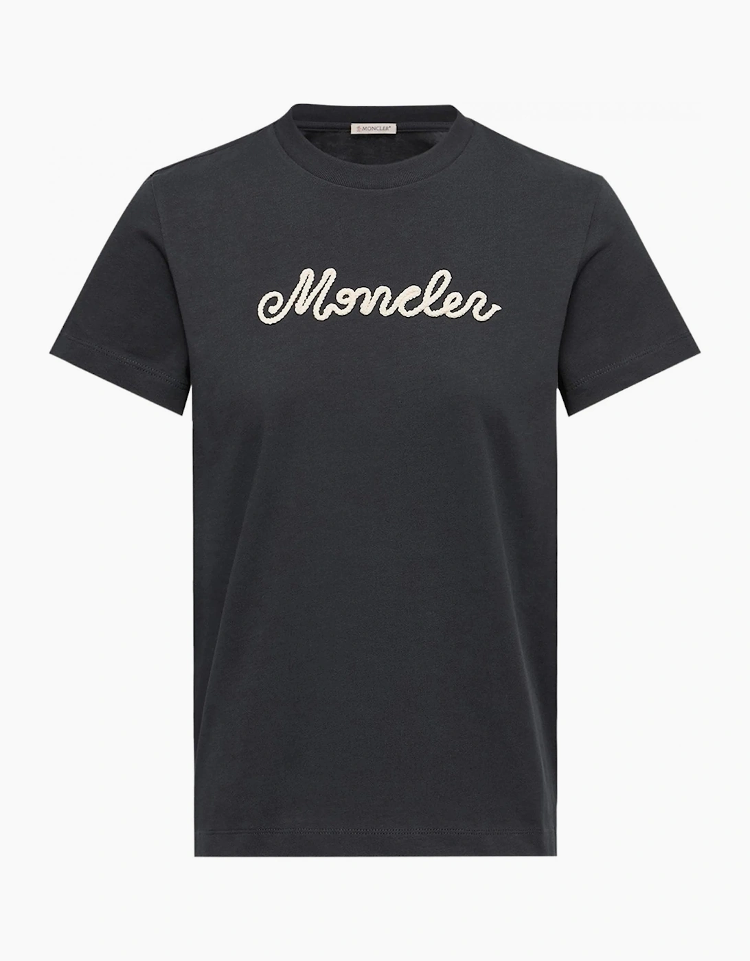 Womens Signature Embroidered T-Shirt Navy, 4 of 3