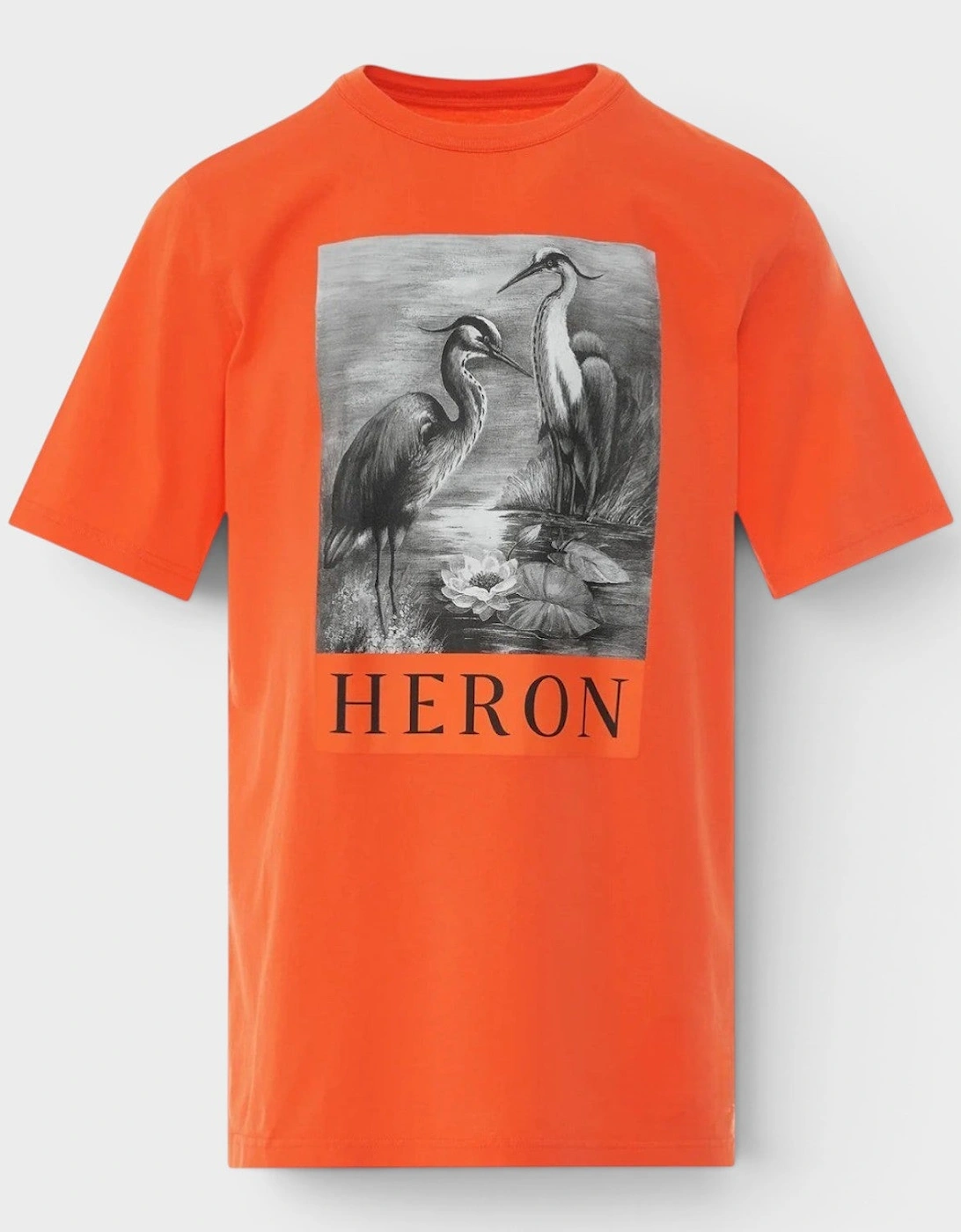 Heron Logo Tee Orange Black
