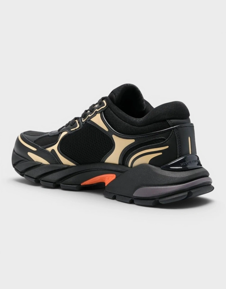 Block Stepper Sneakers Black Beige
