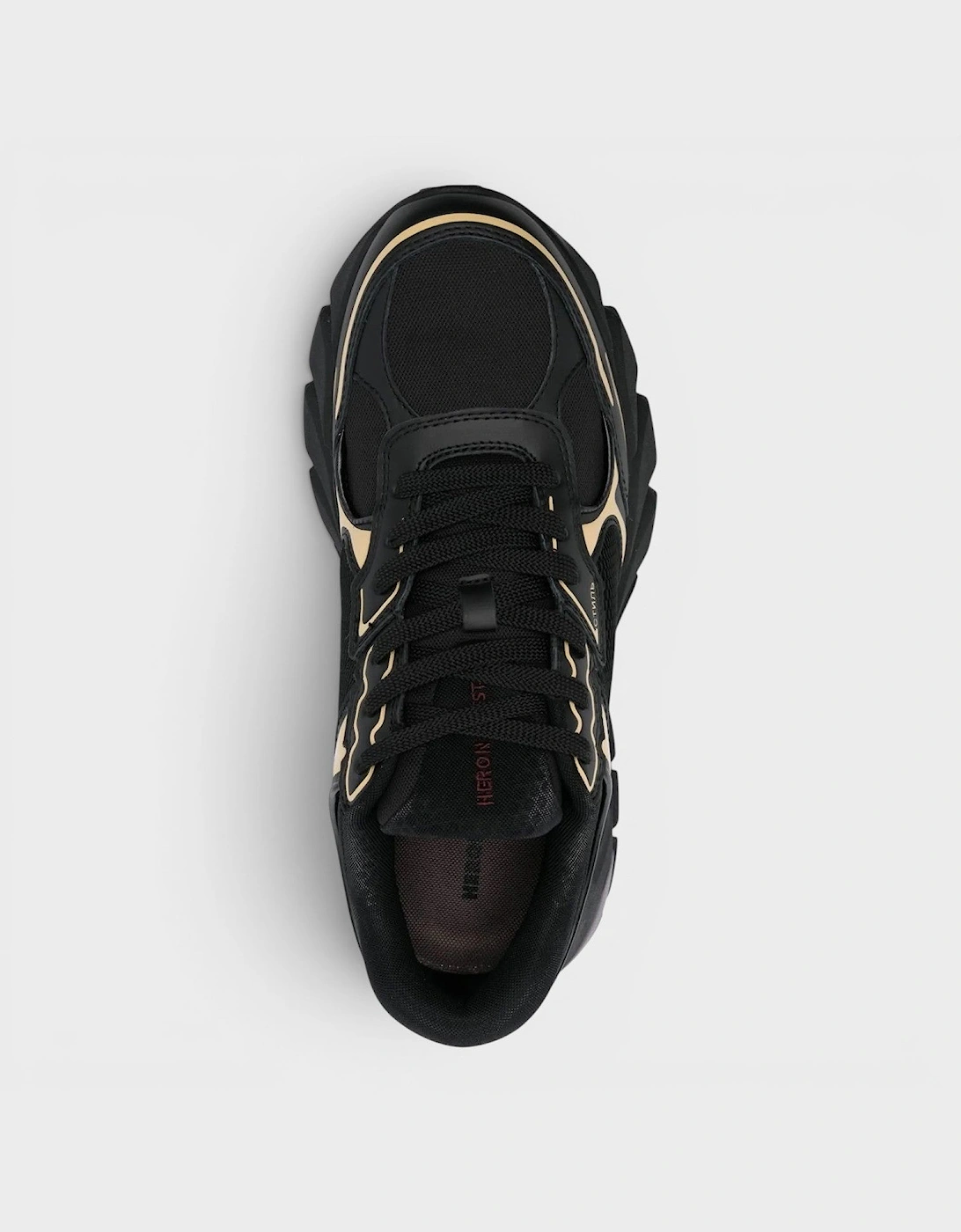 Block Stepper Sneakers Black Beige