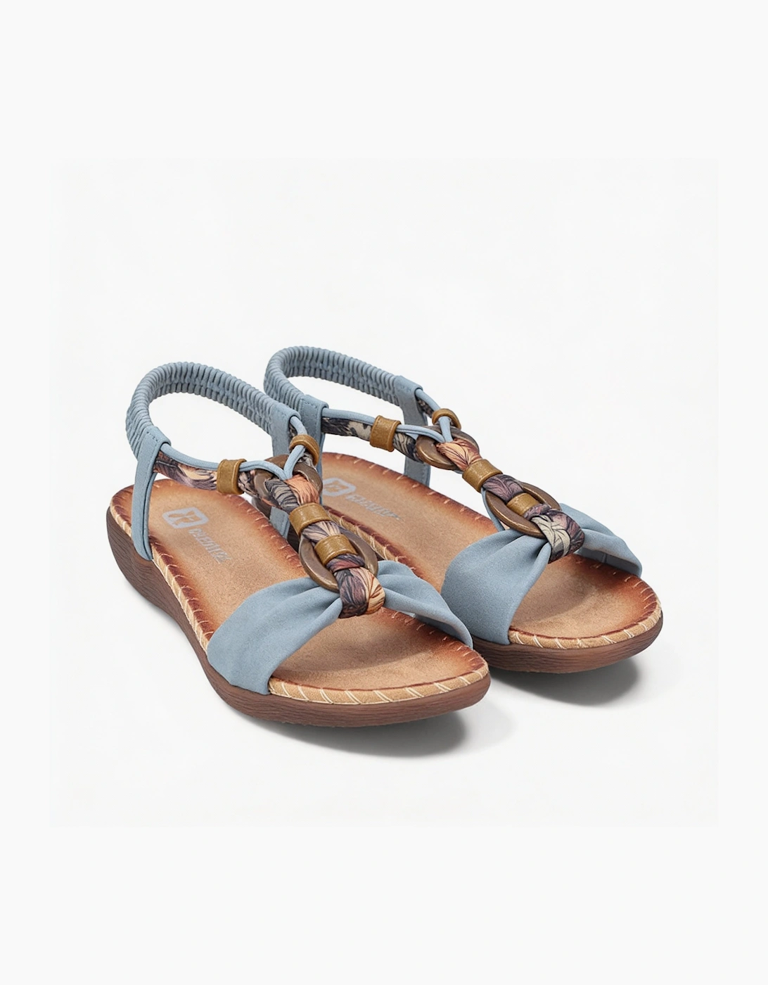 Rieker V7568 Womens Ankle Strap Sandals Blue