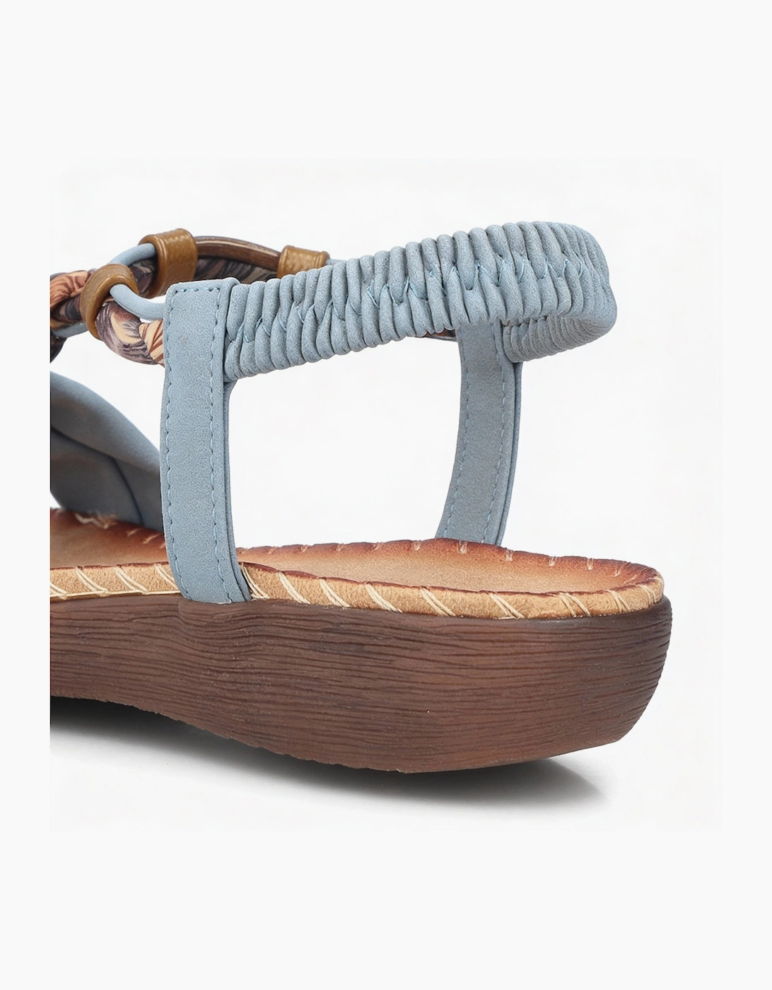 Rieker V7568 Womens Ankle Strap Sandals Blue